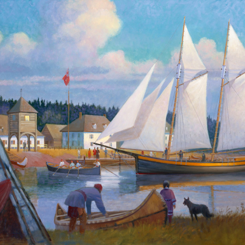 Sivertson Gallery Shop: Schooner Whitefish at Fort William 1837-1852