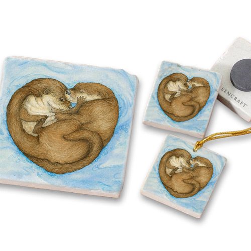 Sivertson Gallery Shop: No One Otter For Me Than You Art Tiles