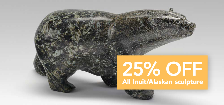 Get 25% off all Inuit/Arctic sculpture and carvings in our online shop