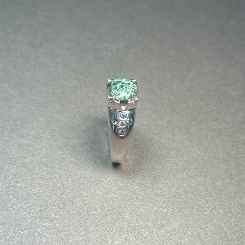 Sivertson Gallery Shop: Greenstone, Alexandrite, and Diamond Ring