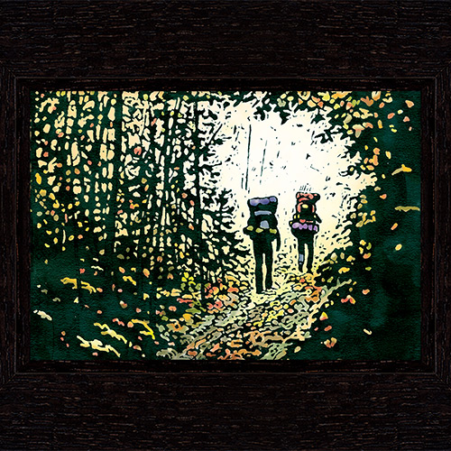 Sivertson Gallery Shop: On The Trail (Fall Hikers) Mini Masterpiece